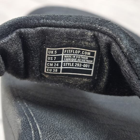 Fitflop Women's Toe Thongs Size 7 Black Sandals Flip Flops Fit Flops - Picture 6 of 6